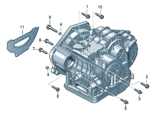 Детали крепления для двигателя и АКП VW Polo седан
