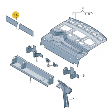 Металлическая панель для VW Polo седан, VAG 000800981A