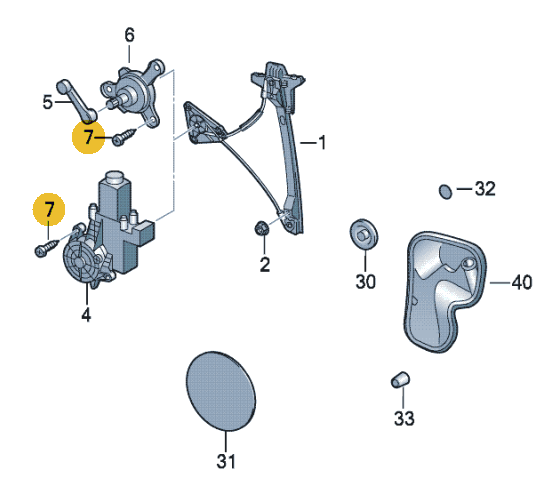 Винт самонарезной с внутр. TORX, VAG 8Z0837691C